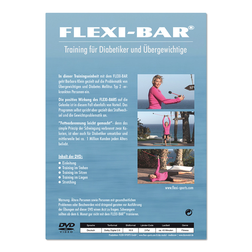 FLEXI-BAR - Training für Diabetiker und Übergewichtige (DVD) FLEXI-BAR - Training für Diabetiker und Übergewichtige (DVD)
